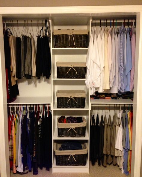 closet organizers do it yourself | Simple Closet Organizer | Do It Yourself Home… Diy Closet System, Diy Walk In Closet, Closet Organization Cheap, Cheap Closet, Organiser Son Dressing, Closet Organisation, Ideas Closet, Closet Diy, Closet Shoe