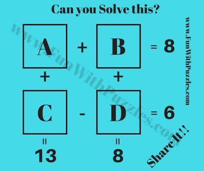 Easy Maths IQ Question to solve equations and find values of Maths variables Logic Puzzles Brain Teasers, Math Riddles With Answers, Logic Questions, Math Riddles Brain Teasers, Picture Questions, Logic Math, Math Logic Puzzles, Math Pictures, Logical Reasoning