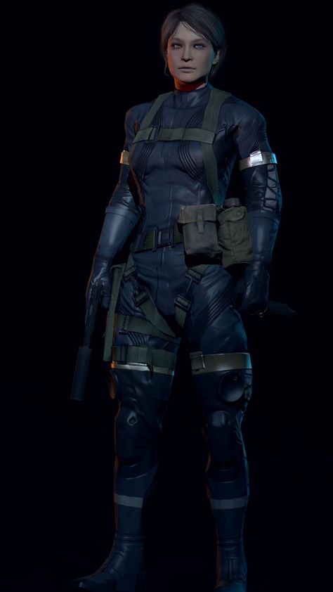 Tactical Suit, Stealth Suit, Metal Gear Series, Apocalypse Character, Combat Suit, Cyberpunk Female, Combat Armor, Sci-fi Armor, Military Design