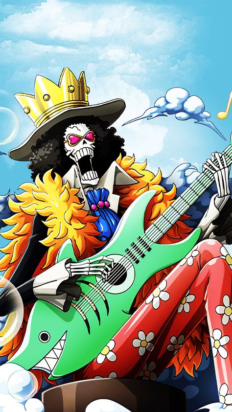 Soul king brook Brook One Piece, Soul King, A Skeleton, Skeleton, One Piece, Blue