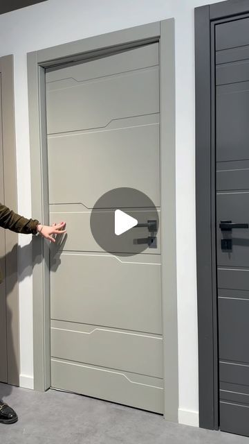 Deckor on Instagram: "Experience the elegant, smooth, and effortless movement of OUR Pivot Doors.  What is a PIVOT DOOR?  A pivot door is a swinging door that rotates on a vertical axis - a spindle. Also, hinges are attached to the side of the door and adjacent wall!  ✅ Lacquered finish available in 8 standard colours and 200+ RAL Colours (matte or gloss finishes) ✅ Custom-made Height up to 250cm ✅ Different Handle Options Available ✅ Magnetic Lock ✅ Available in several door designs" Rotating Door Design, Pivot Hinge Door, Door Locks And Handles, Door Lock Design, Kitchen Pantry Doors, Door Handle With Lock, Burglar Bars, Invisible Doors, Pivot Door