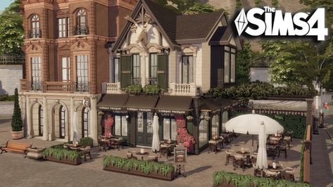 Bojana Sims | creating Sims 4 Builds | Patreon Sims 4 Cafe Build, Sims 4 Victorian House, Sims Apartment, Stone Railings, Sims Rooms, Sims 4 Builds, Sims 4 House, Sims 4 Speed Build, Sims Packs