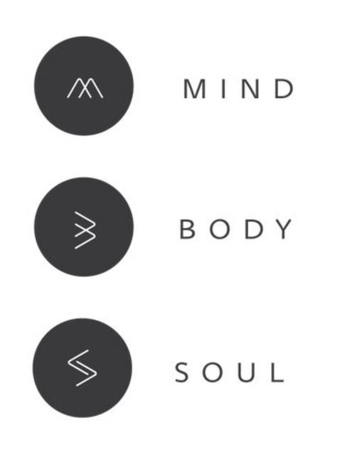 Alignment Symbol Tattoo, Body Mind And Soul Tattoo, Mind Body Soul Tattoo Spiritual, Peace Of Mind Symbol, Old Soul Tattoo Symbol, Mind Over Body Tattoo, Heart Mind Soul Tattoo, Mind Body Soul Symbol, Yoga Fine Line Tattoo