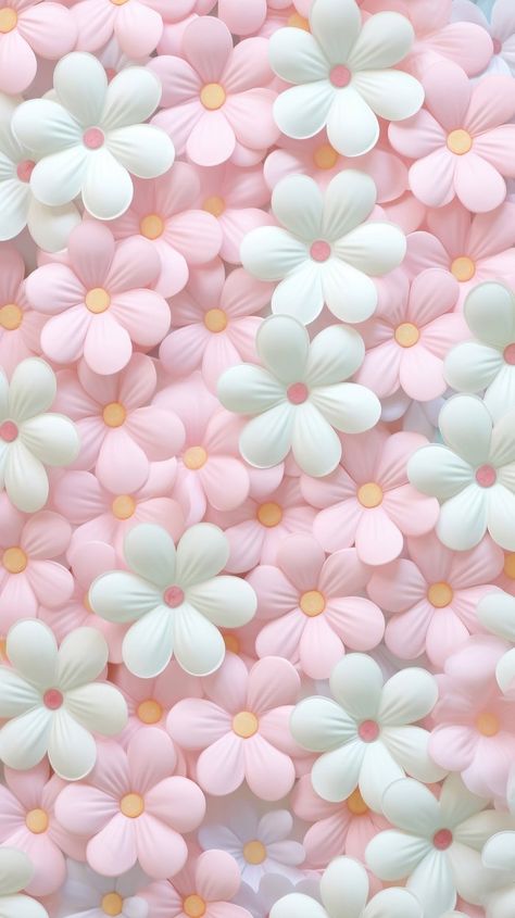 Puffy 3d wallpaper flower backgrounds | Premium Photo Illustration - rawpixel Whatsapp Wallpaper Backgrounds Aesthetic, Pink Flower Iphone Wallpaper, 3d Flower Background, Flower Print Background, Wallpaper Candy, Aesthetic Agenda, Ipad Customization, Flor Iphone Wallpaper, Flower Pattern Design Prints