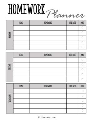 Homework Log Template Free Printable, Bullet Journal Homework, School Homework Planner, Homework Planner Printable, Homework Template, Homework Checklist, Homework Log, Homework Chart, Weekly Homework