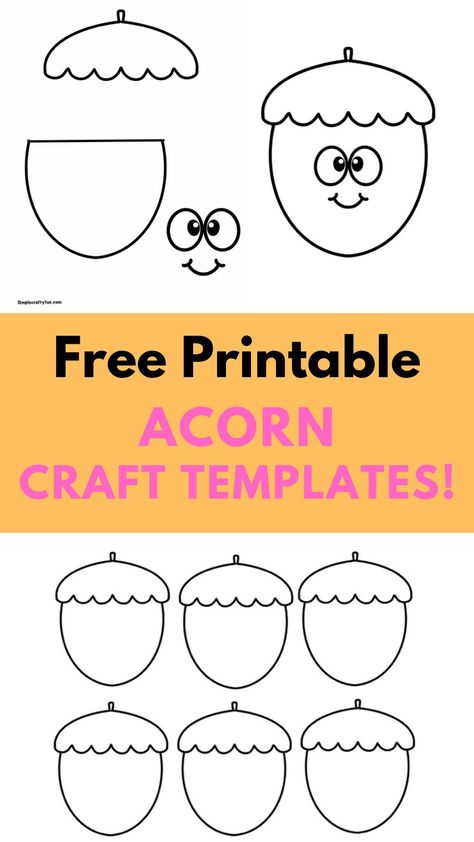 acorn craft template printable for kids Acorn Template, Free Acorn Printable, Acorn Printable, Acorn Template Free Printable, Free Printable Acorn Template, Acorn Crafts Preschool, Acorn Svg Free, Free Printable Clip Art, Letter A Coloring Pages