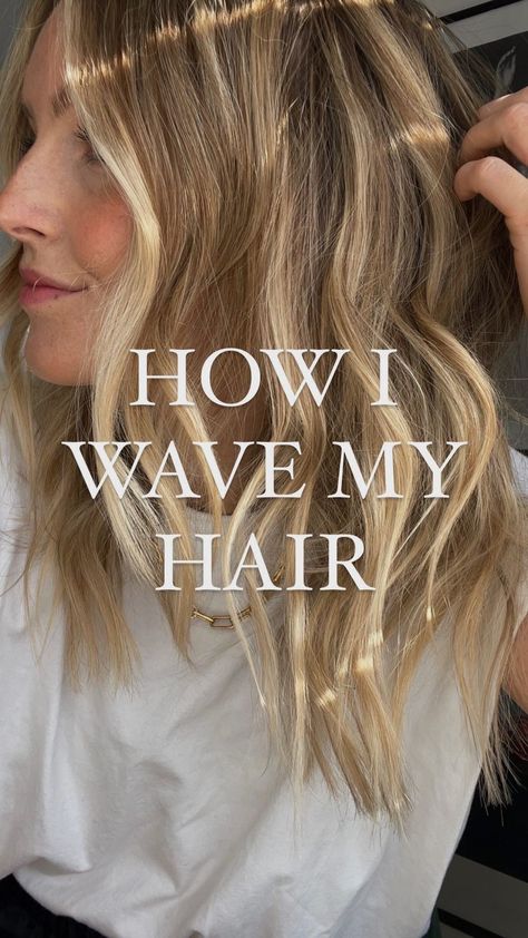 Polly Sayer | HOW I STYLE MY HAIR IN LOOSE WAVES Quite highly requested this! The technique itself is nothing new but my top tip would be to not clamp… | Instagram Style My Hair, Short Hair Waves, Hair Curling Tips, Beach Wave Hair, Loose Waves Hair, Hair And Makeup Tips, Hair Hoco, Hairdos For Short Hair, Nothing New