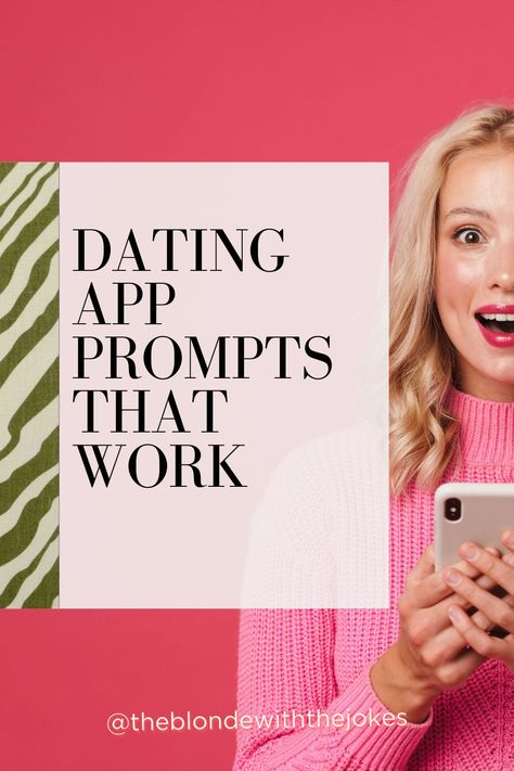 Get noticed and find love with these conversation starters! Click the link for some fresh ideas. #DatingApp, #OnlineDating, #Tinder, #Bumble, #Match, #OkCupid, #Hinge, #DatingAdvice, #DatingTips, #RelationshipGoals, #Love, #Relationships, #Romance, #DatingGoal, #TheBlondeWithTheJokes Bumble Prompts, Prompt Ideas, Find Love, Dating App, Dating Tips, Conversation Starters, Dating Advice, Online Dating, Relationship Goals