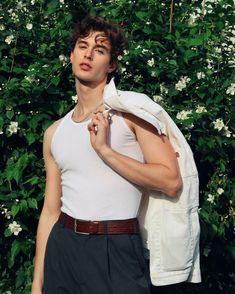 Tank tops for men | Pinterest Men Tank Top Outfit, Italian Aesthetic Fashion, White Tank Top Outfit, Aesthetic Fashion Men, Tight Tank Top, Italian Boys, Outfits Hombre, Tank Top Outfits, Men Fashion Casual Outfits