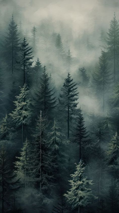 Pine forest outdoors woodland nature. | premium image by rawpixel.com Cold Forest Aesthetic, Winter Wallpaper Nature, Pine Forest Aesthetic, Winter Forest Wallpaper, Evergreen Aesthetic, Forest Tattoo Sleeve, Sun Princess, Dark Green Forest, Background Forest