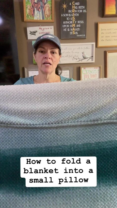 How to fold a blanket into a small pillow #howto #pillow #diy #hacks #christytipton #fbreels #fypシ | Christy Tipton | Christy Tipton · Original audio Blanket That Folds Into Pillow, Folding Blanket Into Pillow, Fold Blankets Into Pillows, Folding A Blanket Into A Pillow, How To Fold A Throw Blanket On A Couch, Blanket Pillow Fold, Fold A Blanket Into A Pillow, Folding Blankets Into Pillow, How To Fold A Blanket