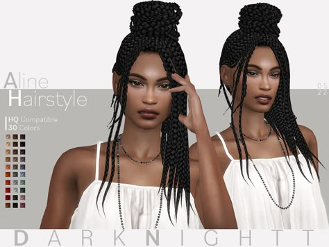 Sims 4 Cc Hair Sims Resource, Sims 4 Hair Sims Resource, Sims Resource Sims 4 Hair, Sims 4 Hair Cc Black Female Braids, Sims 4 Cc Afro Hair, The Sims Resource Black Hair, Chain Tank Top, Sims 4 Black Hair, Pelo Sims