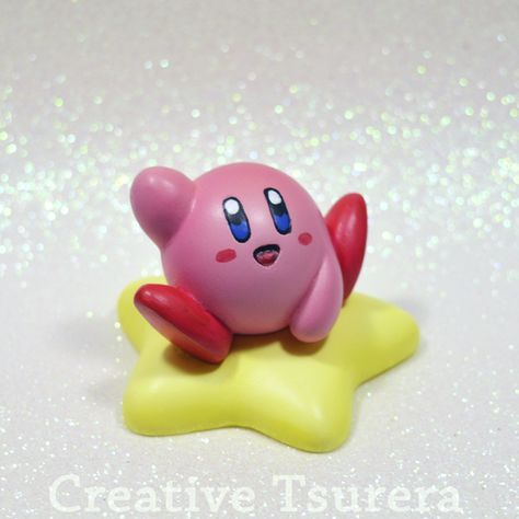 Kirby Ceramic, Kirby Sculpture, Kirby Clay Art, Kirby Clay Figures, Polymer Clay Kirby, Clay Kirby, Kirby Clay, Small Sculptures, Clay Figures