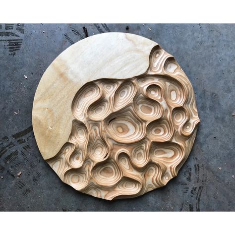 Plywood Art, Wood Carving Art Sculpture, Power Carving, Calm Art, Art Bowls, Wall Art Crafts, Birch Ply, Wood Carving Art, Carving Art