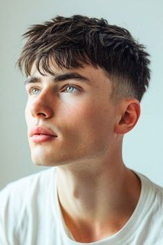 Blonde Boys Haircut, Fade Photography, Blonde Fade, Teen Haircuts, Young Men Haircuts, Caesar Haircut, Guy Hair, Male Hairstyles, Boy Haircut