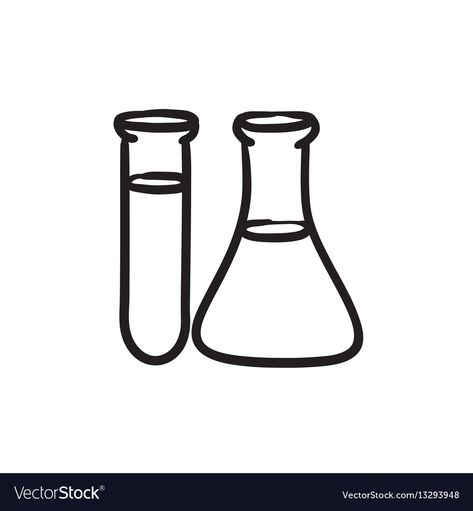 Test Tube Drawing, Tube Drawing, Infographic Website, Sketch Icon, Test Tubes, Vector Sketch, Desenho Tattoo, Drawing Easy, Test Tube