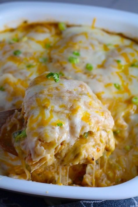 White Enchilada Casserole, Extra Vitamins, Beef Enchilada Casserole, Casserole With Chicken, Chicken Enchilada Bake, Beef Enchilada, Enchilada Bake, White Chicken Enchiladas, Chicken Tikka Masala Recipes