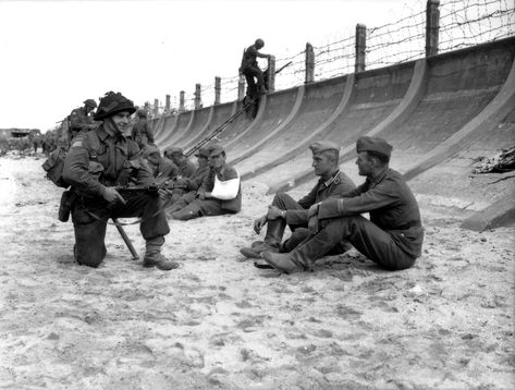 German POWs Juno Beach - Category:Juno Beach, 1944-06-06 - Wikimedia Commons D Day Photos, D Day Normandy, Battle Of Normandy, Canadian Soldiers, Canadian Armed Forces, Juno Beach, D Day Landings, Ww2 Photos, Canadian Army