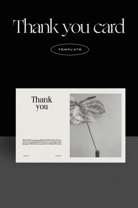 Thanks You Card Design, Thank You Brand Cards, Thank You Card Purchase, Thank You Design Aesthetic, Thank You Business, Branding Thank You Card, Thank You Cards Design Ideas, Thanks You Card Ideas, Thank You Page Design