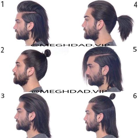 Long Hair Ideas For Men, Hair Ideas For Men, Man With Long Hair, Long Hair Ideas, Muka Lelaki, Man Bun Hairstyles, Mens Hairstyles With Beard, Gents Hair Style, Cool Mens Haircuts