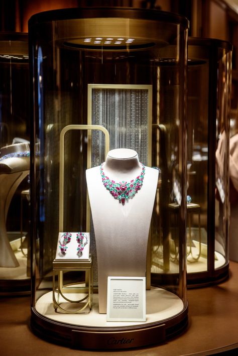 Cartier Presents One-of-a-Kind High Jewelry Exhibition at Its Historic New York Mansion | artnet News Luxury Jewelry Display Closet, Jewelry Windows, Cartier Exhibition, New York Mansion, Vintage Jewelry Display, Jewelry Exhibition, Jewelry Showroom, Jewelry Store Displays, Jewelry Store Interior