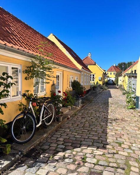 Houses In Denmark, Scandinavian City Aesthetic, Denmark Scenery, Helsingor Denmark, Norway Neighborhood, Denmark House, Skagen Denmark, North Europe, Artist House