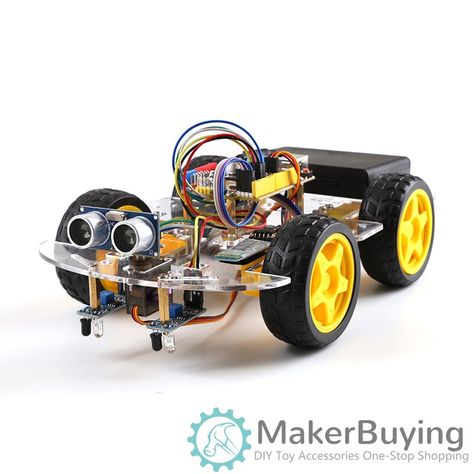 Toys For Kids Diy, Stem Toys For Kids, Arduino Robot, Educational Robots, Robot Kits, Car Starter, Battery Holder, Car Kit, Bluetooth Remote