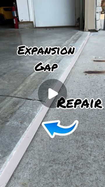 Brad Royce on Instagram: "Repairing The Seal On The Expansion Gap For The Garage And Driveway. Comment “Product” For A Dm With A Link For A Product List.   YOU Select The NEXT Video - Garage Door Seal Replacement OR Changing The Roofing Industry   #tips #tutorial #diy #realestate #homeimprovement #home #concrete #contractor #homeowner   Comment PRODUCT below to receive a DM with the link to shop this post on my LTK ⬇ https://liketk.it/4Q86R  Fixing the void between your driveway and garage  #ltkfallsale #ltkhome #ltkvideo" Repair Concrete Driveway, Garage Door Threshold Seal, Garage Door Threshold, Concrete Repair Products, Garage Door Seal, Concrete Sealant, Diy Driveway, Door Sealing, Garage Update