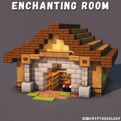 Minecraft Medieval Enchanting Room, Minecraft Message Board, Minecraft Enchanting House, Enchanting House Minecraft, Minecraft House Ideas Cottage Core, Minecraft House Ideas Cottage, Enchanting Room Minecraft, Minecraft Palace, Enchanting House