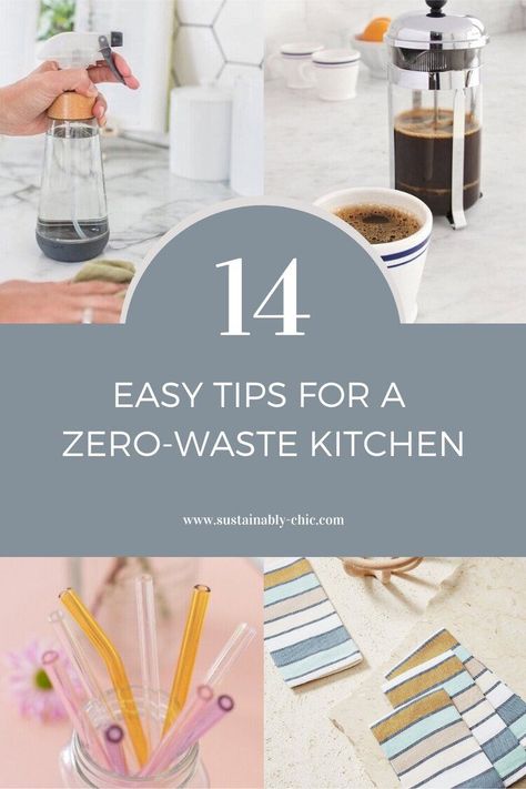 14 easy tips for a zero waste, minimalist kitchen! #kitcheninspo #smallspaces #minimalist clean living, sustainable living, bright kitchen, sustainable aesthetic, plastic free Sustainable Aesthetic, Sustainable Diy, Zero Waste Swaps, Reusable Food Wrap, Conscious Lifestyle, Bright Kitchen, Stainless Steel Containers, Reusable Produce Bags, Zero Waste Kitchen