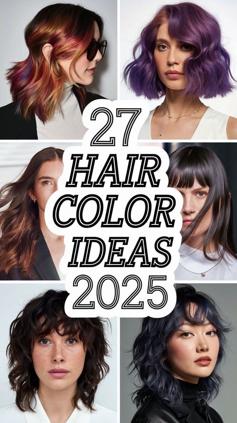 2025 hair colors for brunettes offer a rich palette of dark brown, red, and black, with the option to add bold pink or purple highlights. These styles look especially striking on curly hair, and complement tan skin beautifully. Solid colors and split color trends continue to be popular choices for an alternative look. Hair Color In Your 30s For Women, Hair Color For Spring Skin Tone, Haircolor Idea 2024, Hair Trends 2024 Color, 2014 Hair Color Trends, Trending Hair Color For 2024, Platinum Blonde Bobs, Types Of Hair Color, Hair Colors For Brunettes