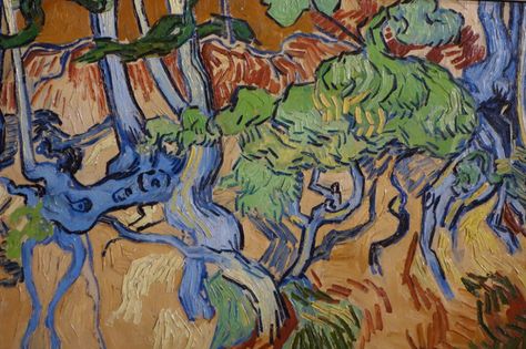 Vincent van Gogh’s 'Roots,' which art historians believe was his last work. Van Gogh Tree, فنسنت فان جوخ, Theo Van Gogh, Van Gogh Wall Art, Romantic Artwork, Van Gogh Museum, Van Gogh Paintings, Abstract Tree, Tree Roots