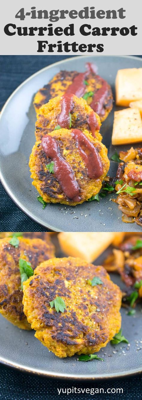 Vegan Carrot Fritters, Carrot Patties, Vegan Fritters, Wfpb Meals, Carrot Chickpea, Vegetable Patties, Fritters Vegan, Carrot Fritters, Vegetable Fritters