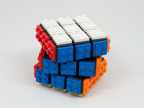 Combining two of the best things ever!  Lego bricks and Rubik's cubes...  Be the first one on your block to own one (and solve it!) Rubics Cubes, Lego Plates, Lego Games, Cube Pattern, Lego Bricks, Rubik's Cube, Miniature Books, Cool Lego, Lego Brick