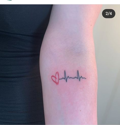 Normal Sinus Rhythm Tattoo Rhythm Strip Tattoo Cardiac Nurse Tattoo EKG #realrhythmstrip #cardiacnursing #accurateheartrhythm Simple Nursing Tattoos, Sinus Rhythm Tattoo, Cardiac Nurse Tattoo, Cardiac Tattoo, Heart Monitor Tattoo, Rhythm Tattoo, Strip Tattoo, Nursing Tattoo, Ekg Tattoo