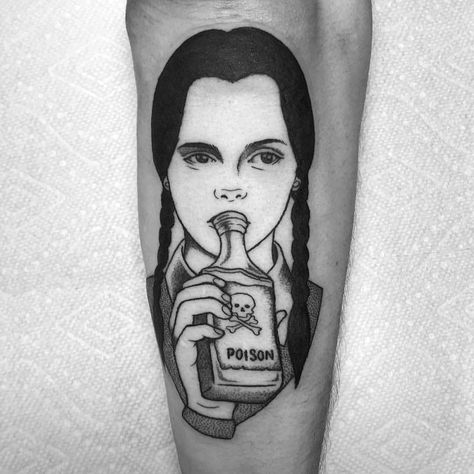 Family Adams tattoo by lmariera at @studiosansregret Addams Family Tattoo Ideas, Tattoo Ideas Black And White, Addams Family Tattoo, Wednesday Addams Tattoo, Tattoo Ideas Black, Family Tattoo Ideas, Tatoo Inspiration, Brides With Tattoos, Family Tattoo