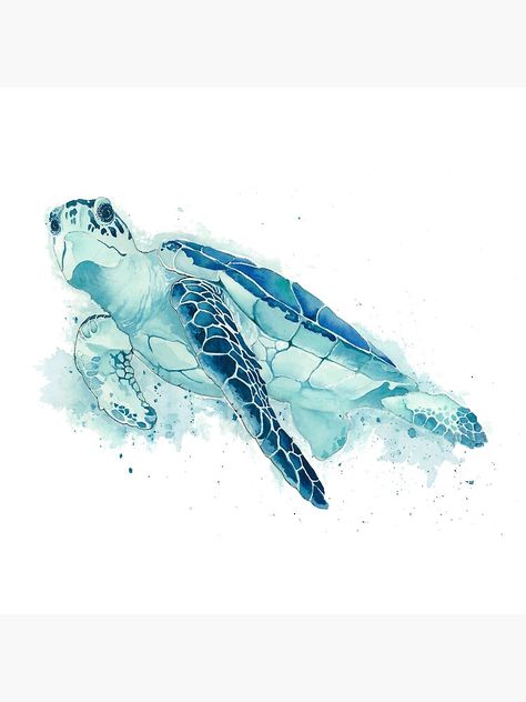 Sea Turtle Drawing, Watercolor Sea Turtle, Sea Turtle Pictures, Sea Turtle Watercolor, Turtle Watercolor, Turtle Drawing, Sea Turtle Art, Turtle Decor, Turtle Tattoo