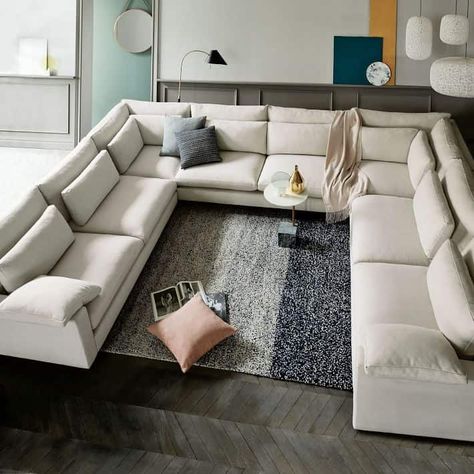 build-your-own-harmony-sectional-pieces - Trendir U Couch, Deep Sectional, Large Sectional Sofa, Comfortable Sectional, U Shaped Sectional Sofa, Large Sectional, Sala Grande, U Shaped Sofa, U Shaped Sectional