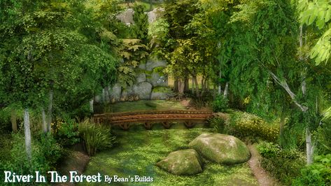 River In The Forest, Fall Landscaping, Lake Garden, Sims Four, Fantasy Forest, Sims 4 Build, Sims 4 Houses, Sims 4 Cc Finds, Autumn Landscape