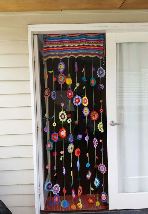 Bohemian Crochet, Bohemian Curtains, Confection Au Crochet, Pola Amigurumi, Crochet Curtains, Crochet Home Decor, Beaded Curtains, Modern Crochet, Crochet Diy