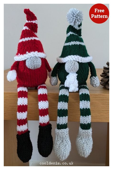 Christmas Gnomes Free Knitting Pattern Christmas Knitting Patterns Free Angels, Free Gonk Knitting Pattern, Knitted Elf Pattern Free, Knitted Gonk Pattern Free, Gnome Knitting Pattern, Knitted Gnome Pattern Free, Easy Christmas Knitting Patterns Free, Christmas Knitting Patterns Free Xmas, Free Christmas Knitting Patterns