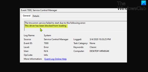 Fix Event ID 7000, This driver has been blocked from loading error in Windows 11/10 Apple Card Loading Error, Apple Card, Event Id, Video Graphics, Computer Security, Antivirus Software, Windows Computer, Windows System, Blue Screen