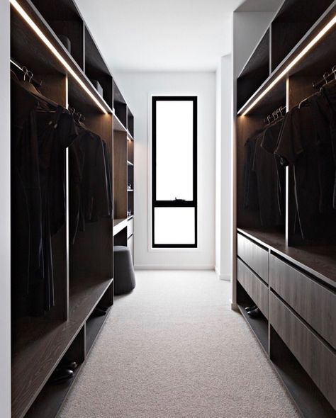 Want to raise the luxe factor in your wardrobe? You can’t go past integrating LED strip lighting within your cabinetry 🙌🏻 It’s easier than you think, and if you run it in several areas, you can eliminate the need for down lights in the room altogether. Follow us on Instagram and Pinterest for more design tips and inspo. Bathroom Niche Design, Reno Tips, Bathroom Measurements, Walk In Robe, Contemporary Coastal, Steps Design, Minimalist Room, Hallway Lighting, Simple Lighting