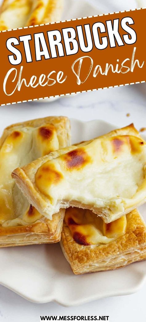 Love Starbucks cheese danish? Learn how to make it at home with this simple copycat recipe! This Starbucks Cheese Danish Recipe is perfect for home bakers and busy parents. Copycat Starbucks Cheese Danish, Starbucks Cheese Danish Recipe, Danish Recipe Puff Pastry, Starbucks Cheese Danish, Cheese Cookies Recipe, Danish Recipes, Cheese Danish Recipe, Danish Recipe, Decadent Chocolate Desserts