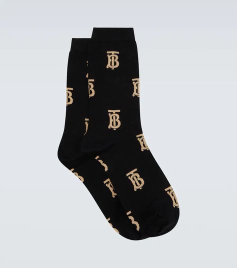 Burberry - TB cotton and cashmere-blend socks | Mytheresa Socks Men, Together We Can, Curator Style, Work Casual, Mens Socks, Burberry, Cashmere, Socks, Luxury Fashion