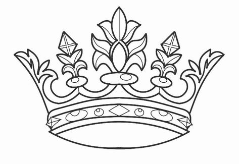 Crown Ink Drawing, King Crown Tattoo Stencil, Crown Tattoo Design For Women Queens, Crown Stencil Tattoo, Queen Crown Tattoo Stencil, Crown Tattoo Outline, Royal Crown Drawing, Crown Tattoo Stencil, Queen Crown Tattoo Design