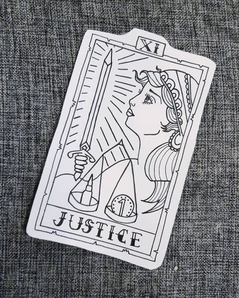 Justice Tarot Card Tattoo, Justice Tarot Card Art, Justice Tarot Card, Justice Tattoo, Justice Tarot, Tarot Card Art, Glowforge Projects, Tarot Card Tattoo, Tarot Tattoo