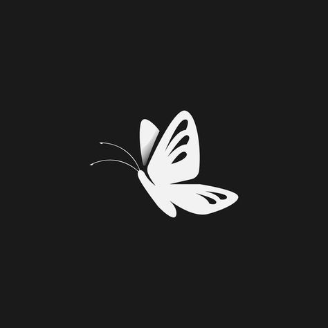 Minimalist Butterfly, Butterfly Black And White, Photoshop Logo, Butterfly Png, Floral Logo Design, Flower Logo Design, Black And White Minimalist, Cool Pictures For Wallpaper, Butterfly Logo