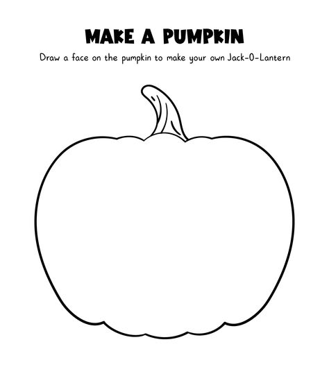 Make a Pumpkin Face Coloring Page Build A Jack O Lantern Printable Free, Pumpkin Colouring Printables, Pumpkin Coloring Pages Free Printable, Pumpkin Outline Printable, Printable Pumpkin Patterns, Printable Pumpkin Carving Stencils, Pumpkin Game, Printable Halloween Masks, Writing Elementary