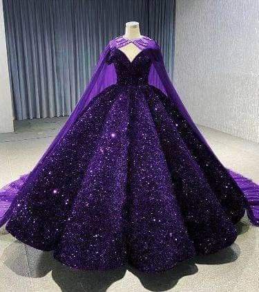 Dark Purple Wedding Dress, Dark Purple Ball Gown, Dark Purple Quinceanera Dresses, Purple Dress Wedding, Purple Quince Dress, Purple Ballgown, Purple Wedding Gown, Gowns For Bride, Purple Princess Dress